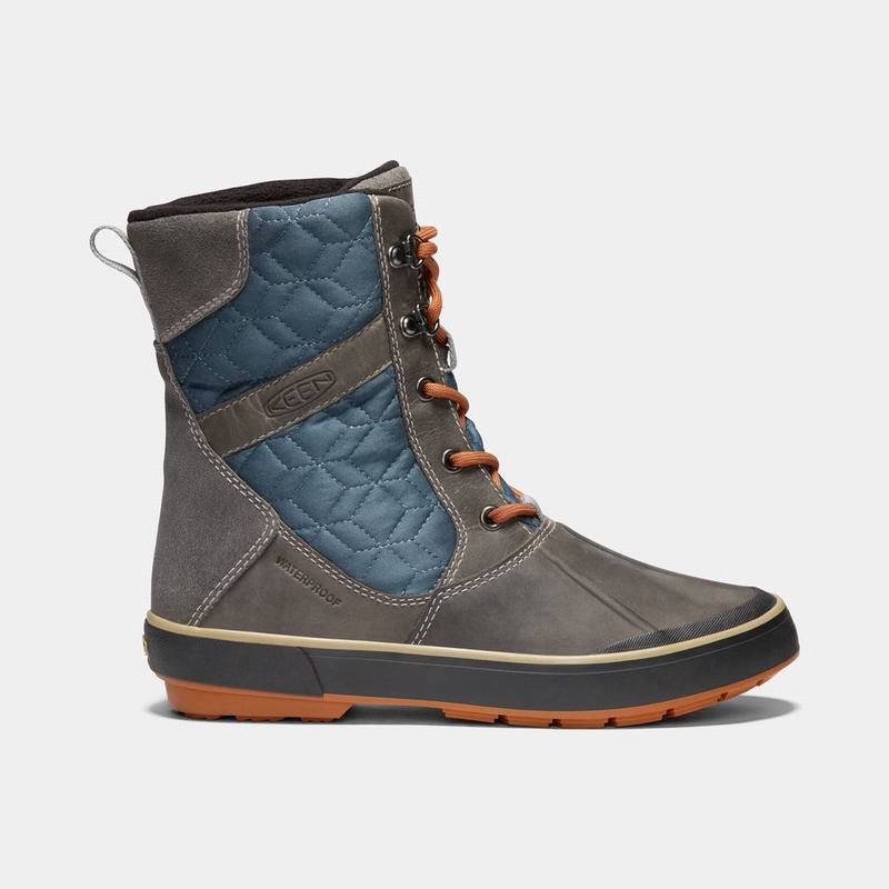 Botas De Invierno Keen Elsa II Waterproof Quilted Para Mujer Grises Oscuro/Azules - Botas Keen Mexic